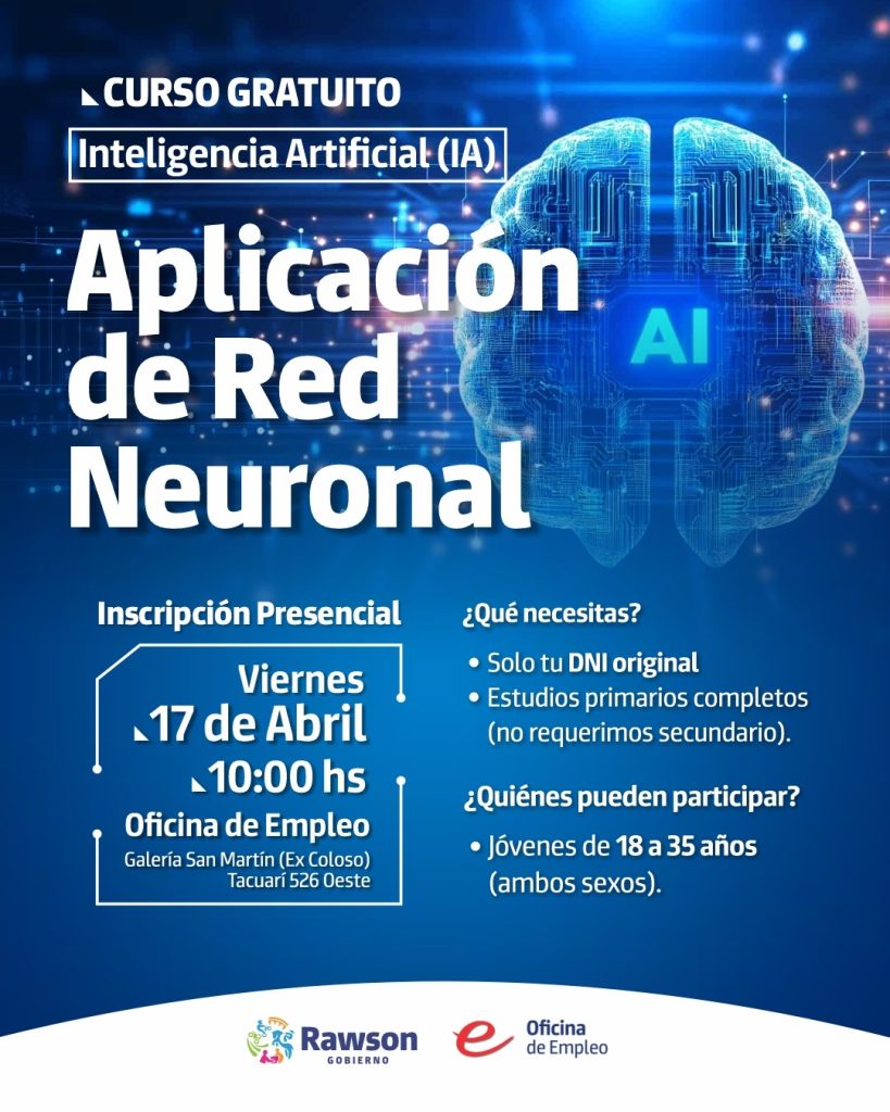 Rawson lanza un curso gratuito de Inteligencia Artificial para jóvenes ...